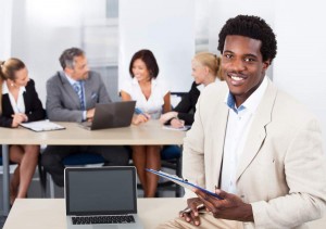 Portrait Of Happy African Businessman