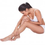 Beautiful barefoot woman