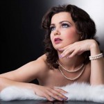 Young Woman With White Fur