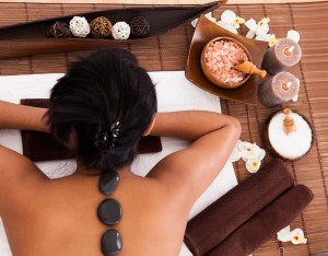 Young Woman Relaxing In A Spa Treatment