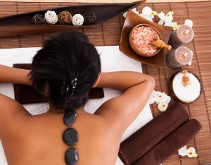 Young Woman Relaxing In A Spa Treatment