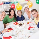 Big family celebrating birthday together