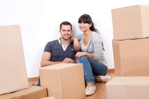 Couple moving into new house